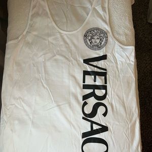 New Logo Cotton Graphic Tank VERSACE